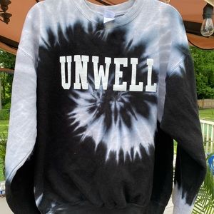 “Call Her Daddy” Unwell large black tie dye crew neck
